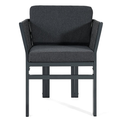 Acacia Wood Outdoor Dining Set with Aluminum Rope‑Woven Chairs — 7‑Piece