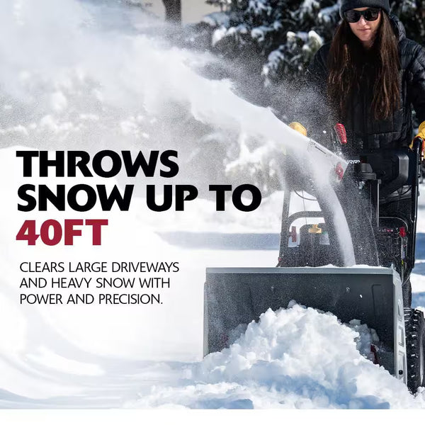 Murray 24" Two-Stage Gas Snow Blower – 208cc Briggs & Stratton Engine, Electric Start & Self-Propelled Drive