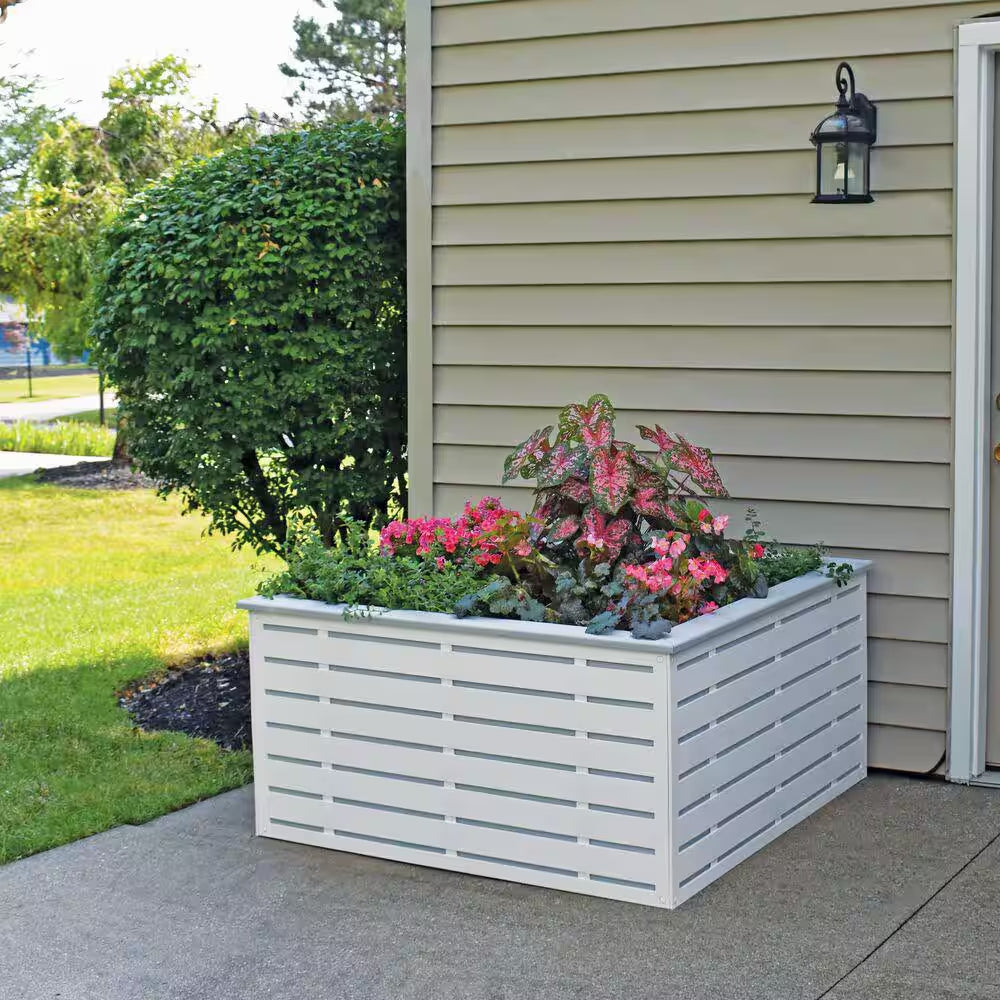 2 Ft. X 4 Ft. Boardwalk White Polypropylene Decorative Screen Panel