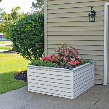 2 Ft. X 4 Ft. Boardwalk White Polypropylene Decorative Screen Panel