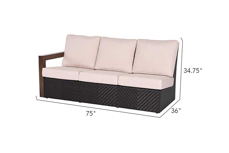 Delano 5-Piece Wicker Sectional Sofa Set