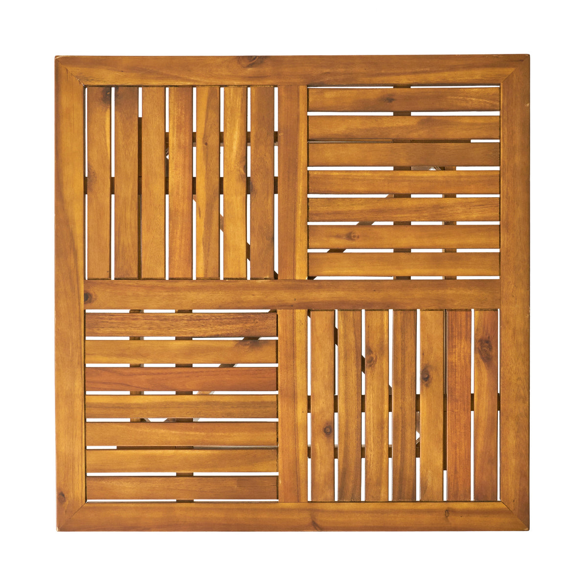 Acacia Wood 5-Piece Patio Dining Set with Rectangular Table - Teak