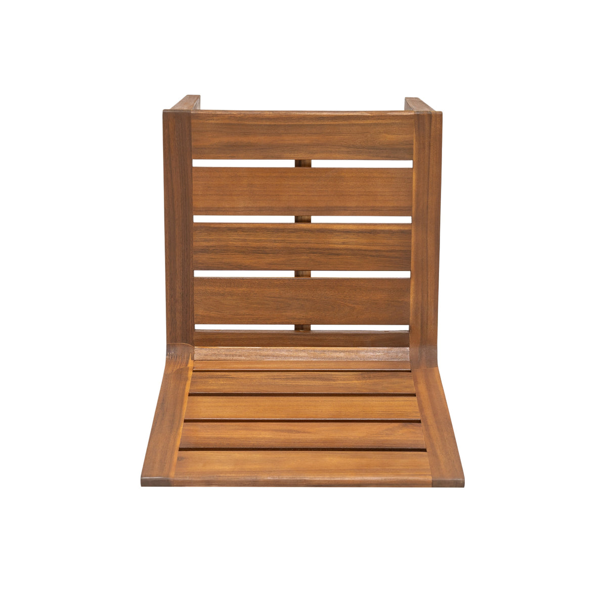Outdoor Acacia Wood Dining Set with 71" Teak‑Finish Table & Slatted Back Chairs – 7‑Piece