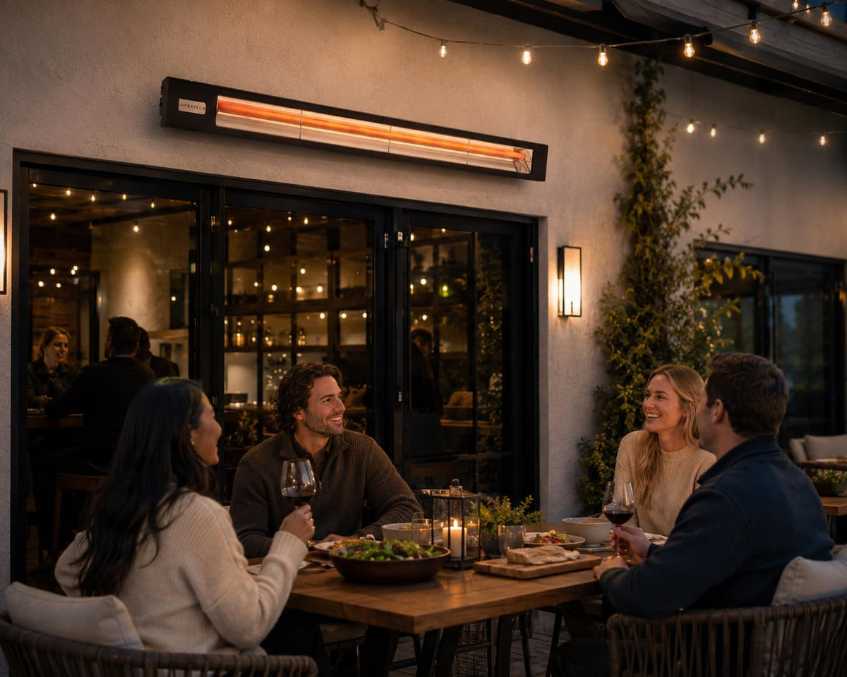 SL-4024 BL Slimline Series Single Element Electric Patio Heater 63.5" Long, 4000 Watts, 240 Volts, Black Finish