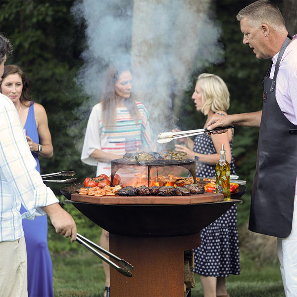Arteflame Classic 40″ Grill with Storage Base – CORTEN Steel Outdoor Grill & Fire Bowl