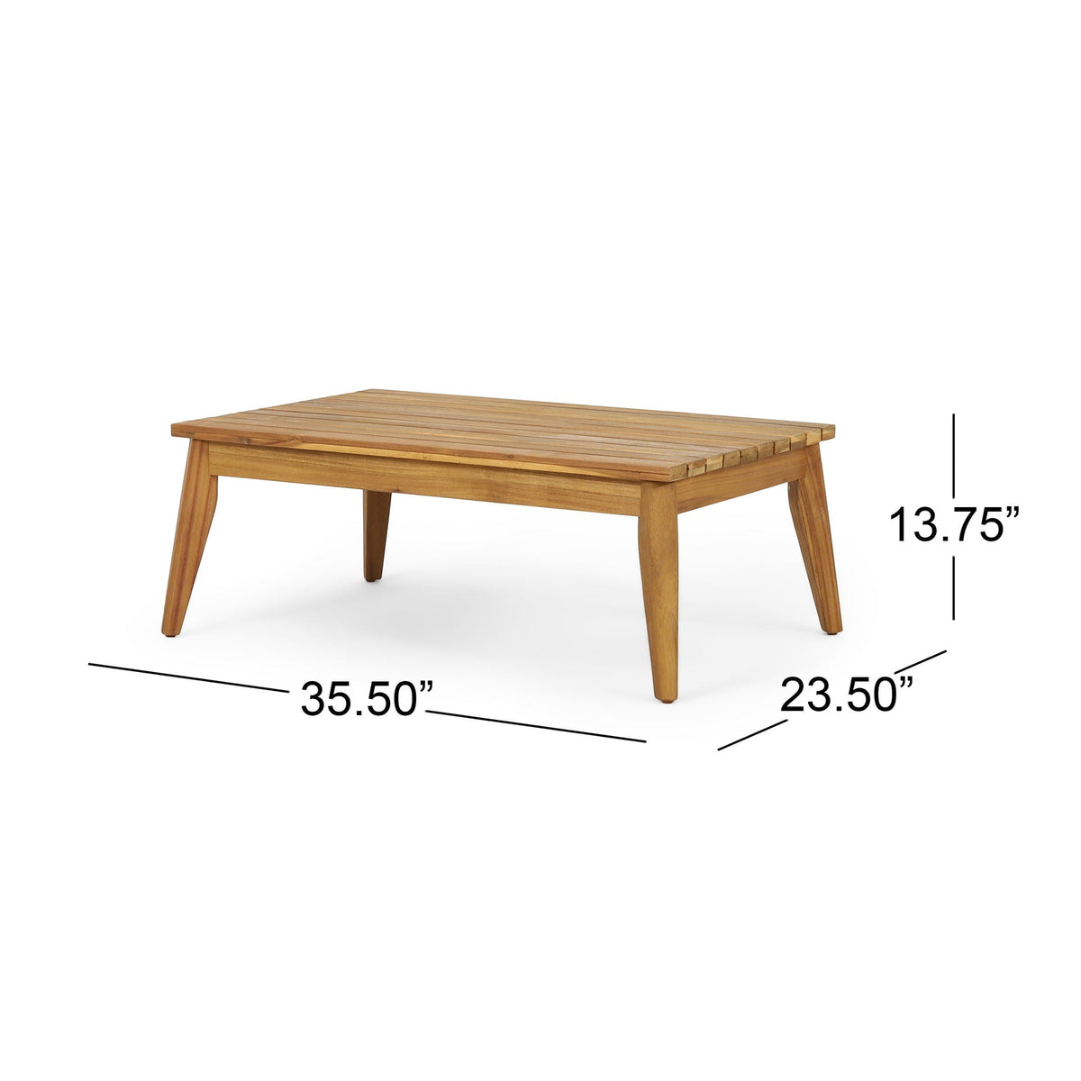Hueber 4‑Piece Acacia Wood Outdoor Chat Set with Rope Detailing & Water‑Resistant Cushions