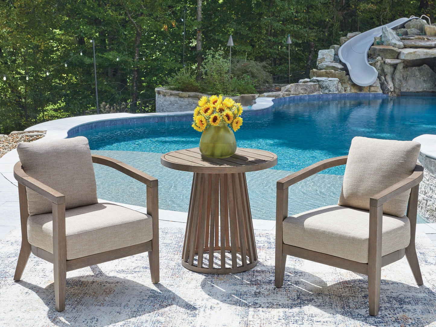 Joy Lagoon - Outdoor Chairs With Cushions/Table