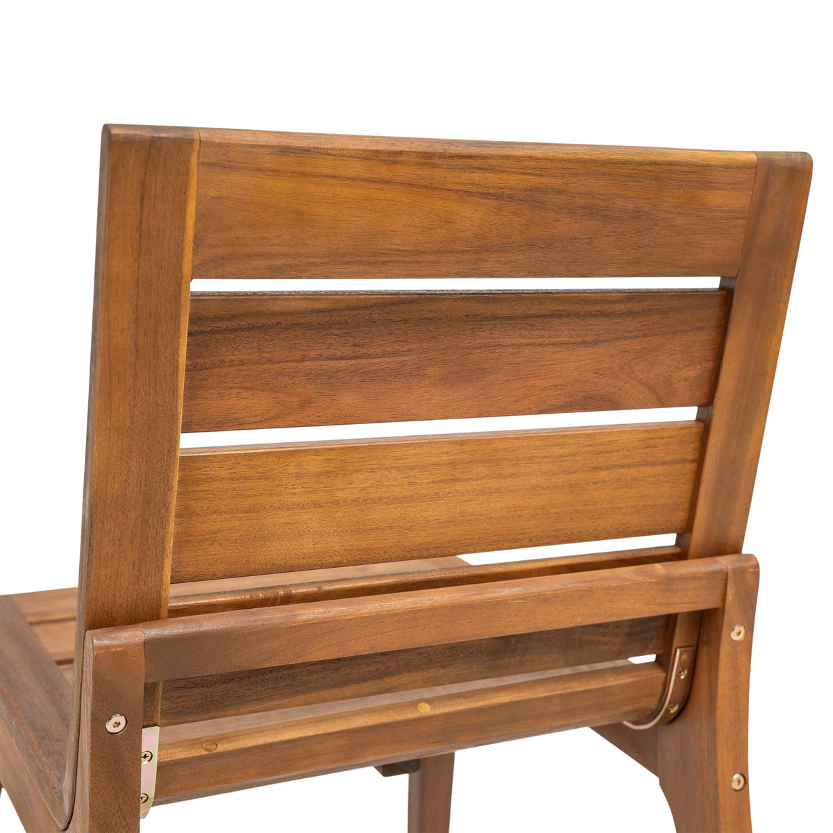 Outdoor Acacia Wood Dining Set with 71" Teak‑Finish Table & Slatted Back Chairs – 7‑Piece