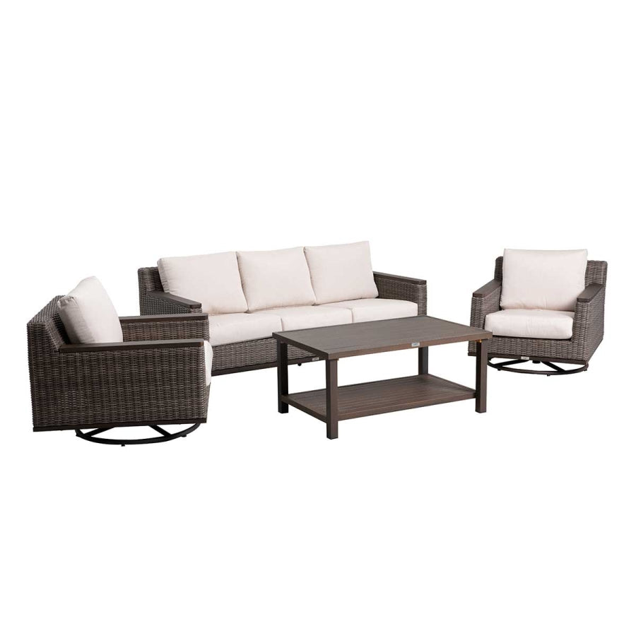 2 Beaufort Wicker Swivel Rocking Chair - Set of 2