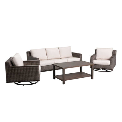 2 Beaufort Wicker Swivel Rocking Chair - Set of 2