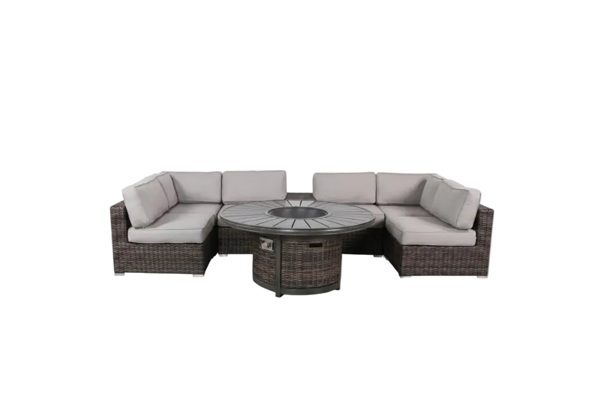 Fully Assembled 4-Person Outdoor Wicker Seating Set with Cushions