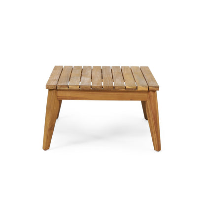 Hueber 4‑Piece Acacia Wood Outdoor Chat Set with Rope Detailing & Water‑Resistant Cushions