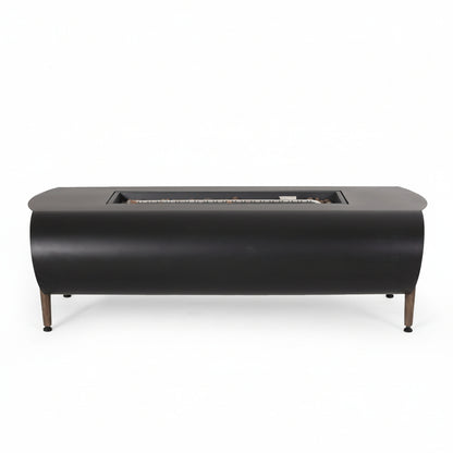 Vernon Rectangle Fire Pit 50,000 BTU - Dark Gray