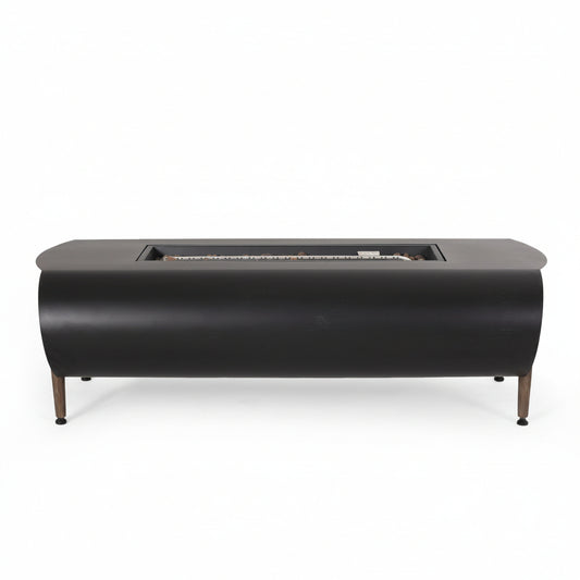Vernon Rectangle Fire Pit 50,000 BTU - Dark Gray