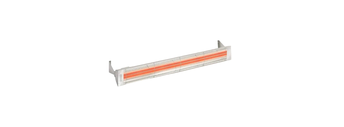 WD-6028 SS Stainless Steel Dual Element Fixture Electric Patio Heater 61.25" Long, 6000 Watt, 208 Volts, Stainless Steel Finish