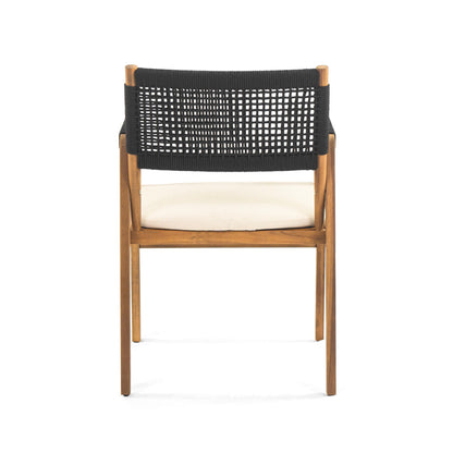 5 Piece Outdoor Rustic Patio Acacia Bistro Set With Cushions