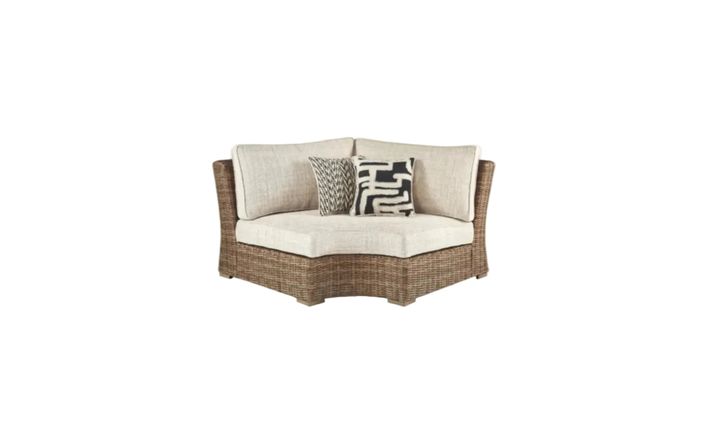 Beachcroft - Curved Corner Chair w/Cushion - Beige