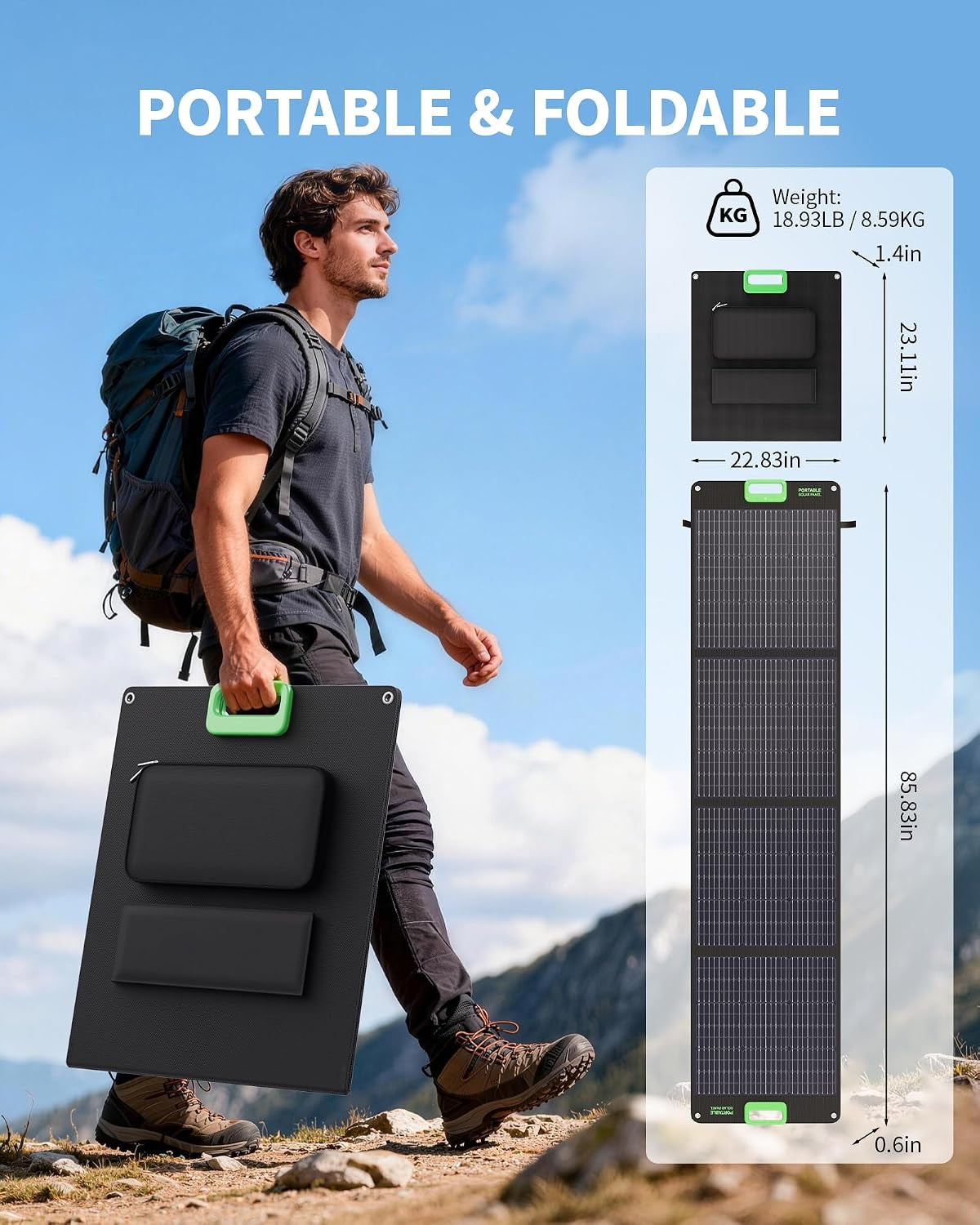 2400W Portable Power Station with 200W Solar Panel (Ship Separately)