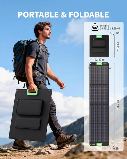 2400W Portable Power Station with 200W Solar Panel (Ship Separately)