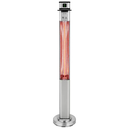 1500- Watt Stainless Steel Remote Control Stand Patio Heater with Three Power Settings and Oscillation