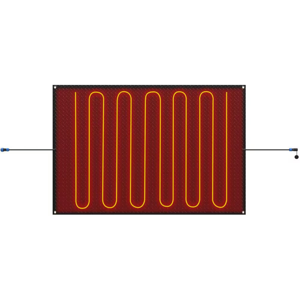 Heated Snow Melting Mat 40 In. X 60 In. Entrance Snow Melt Mat/10 In. Power Cord Snow Melting Heat Mat for Snow Removal