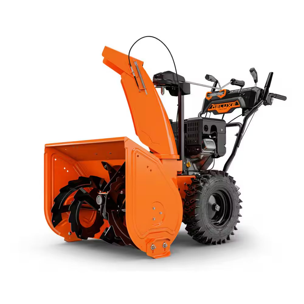 Deluxe 28 In. 252Cc Electric Start 2-Stage Self-Propelled Gas Snow Blower with LED Headlights