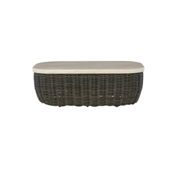 Kimora - Rectangular Cocktail Table - Beige / Dark Brown