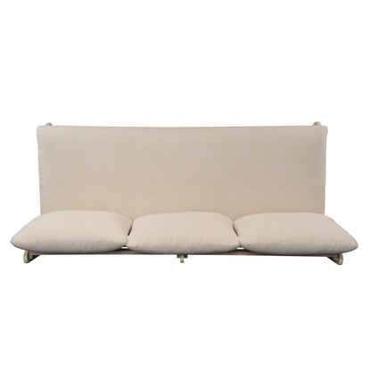 Outdoor Acacia Lazy 5‑Seater Chat Set with Water‑Repellent Cushions – Teak Finish