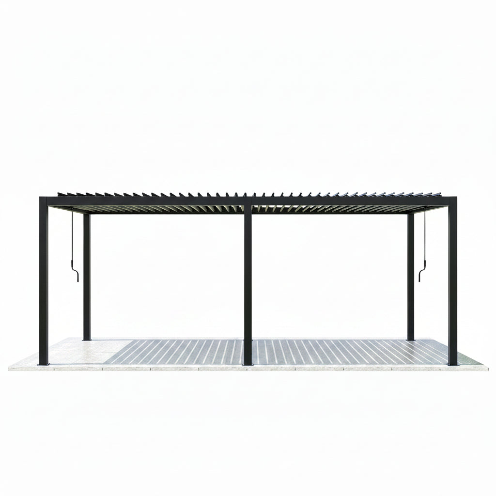 Louver Pergola Steel Louvers & Frame - Black