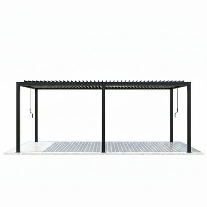 Louver Pergola Steel Louvers & Frame - Black