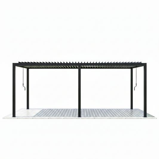 Louver Pergola Steel Louvers & Frame - Black