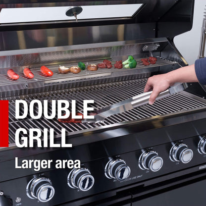 Castelle Flame Avalon 43-Inch 6-Burner 85K BTU Outdoor BBQ Kitchen Grill Island