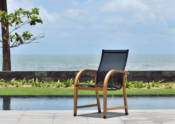Lifestyle Garden - Manhattan Black Armchair - 4 Piece