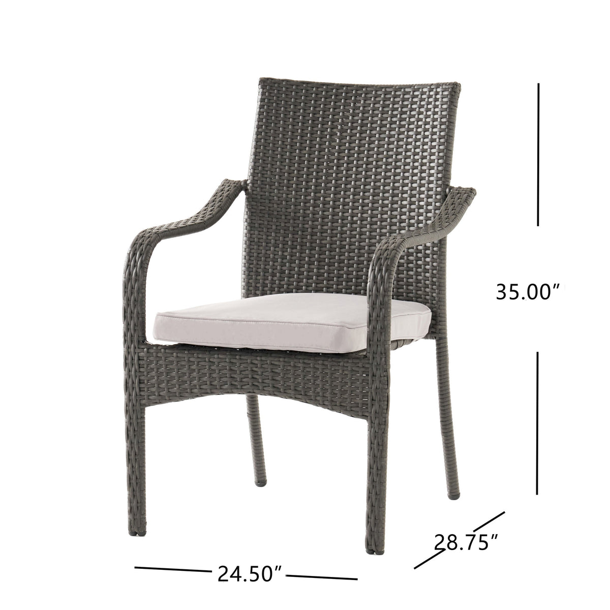 6‑Piece Outdoor Acacia Wood Dining Set with PE Rattan Chairs & Handwoven Rattan Legs