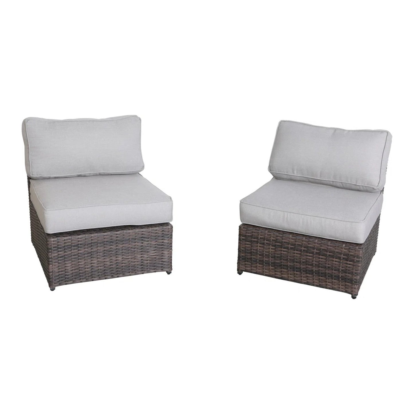 Fully Assembled 4-Piece Outdoor Wicker Seating Set with Cushions