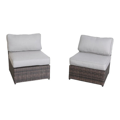 Fully Assembled 4-Piece Outdoor Wicker Seating Set with Cushions