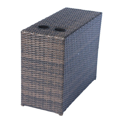 Patio Loveseat Group with Cushions – Weather‑Resistant HDPE Wicker & Rustproof Aluminum