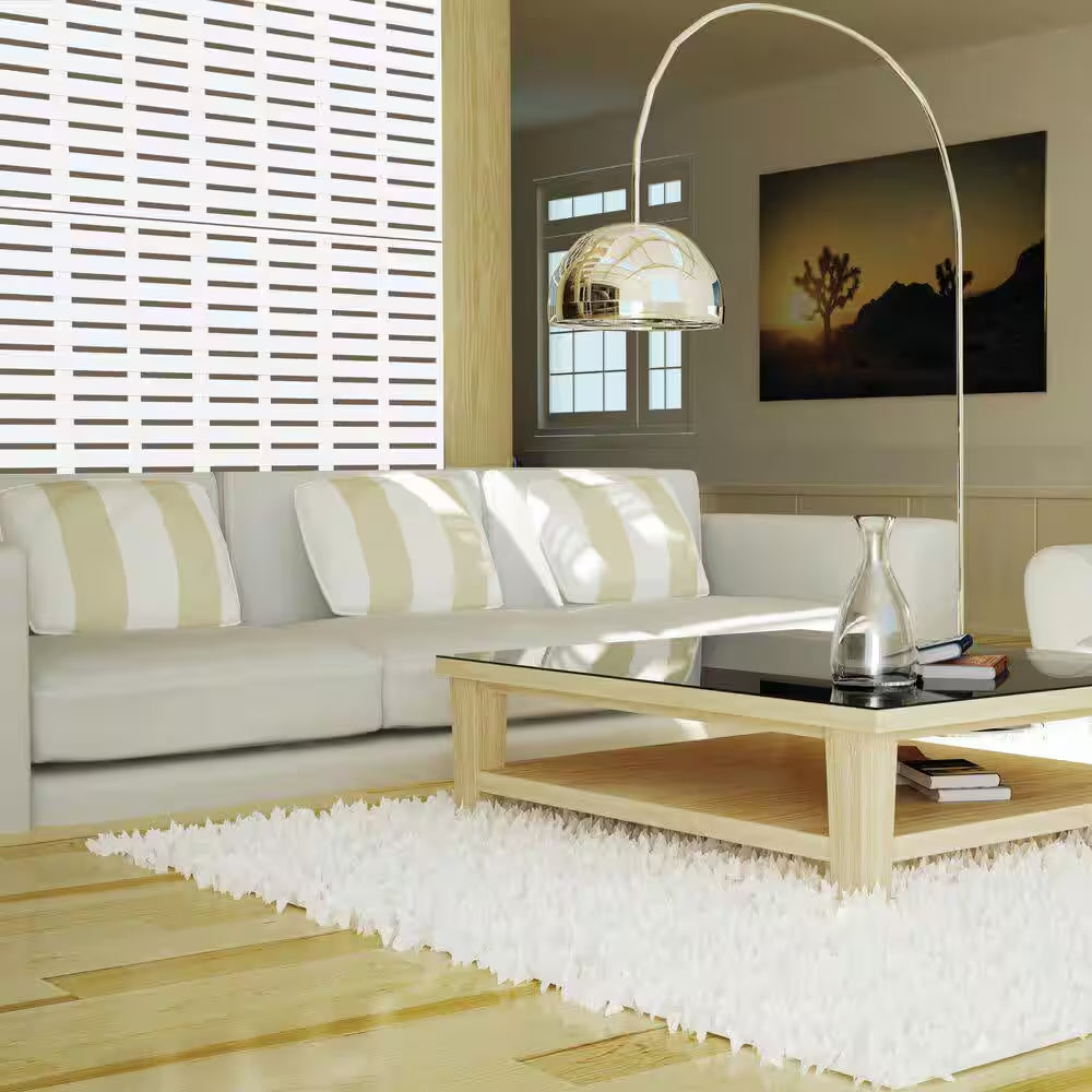 3 Ft. X 6 Ft. Boardwalk White Polypropylene Decorative Screen Panel