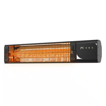 1500 Watt Indoor Outdoor Black Metal Electric Infrared Heater with 4 Heat Levels, Timer, Touch Controls, 1-Piece