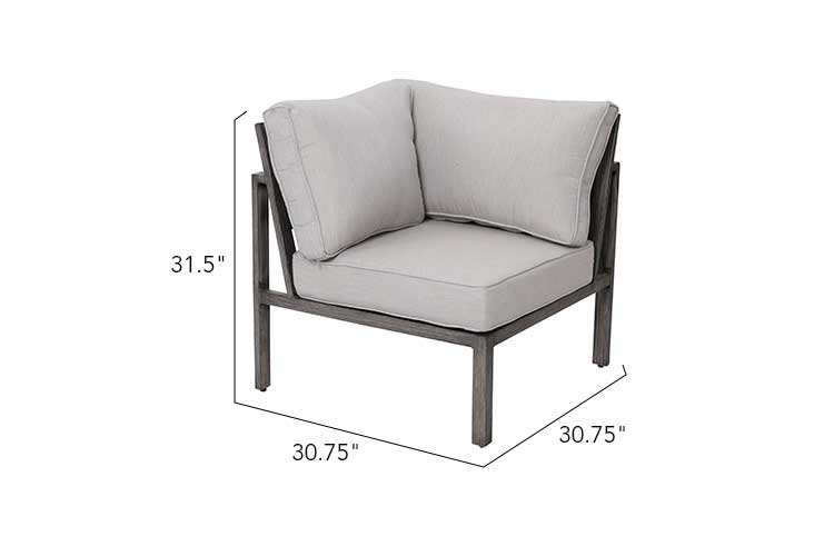 Walsh 4-Piece Aluminum Firepit Sofa Set