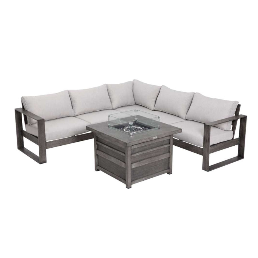 Walsh 4-Piece Aluminum Firepit Sofa Set