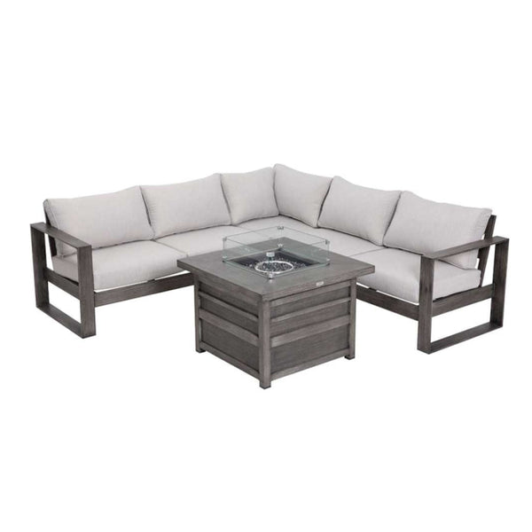 Walsh 4-Piece Aluminum Firepit Sofa Set