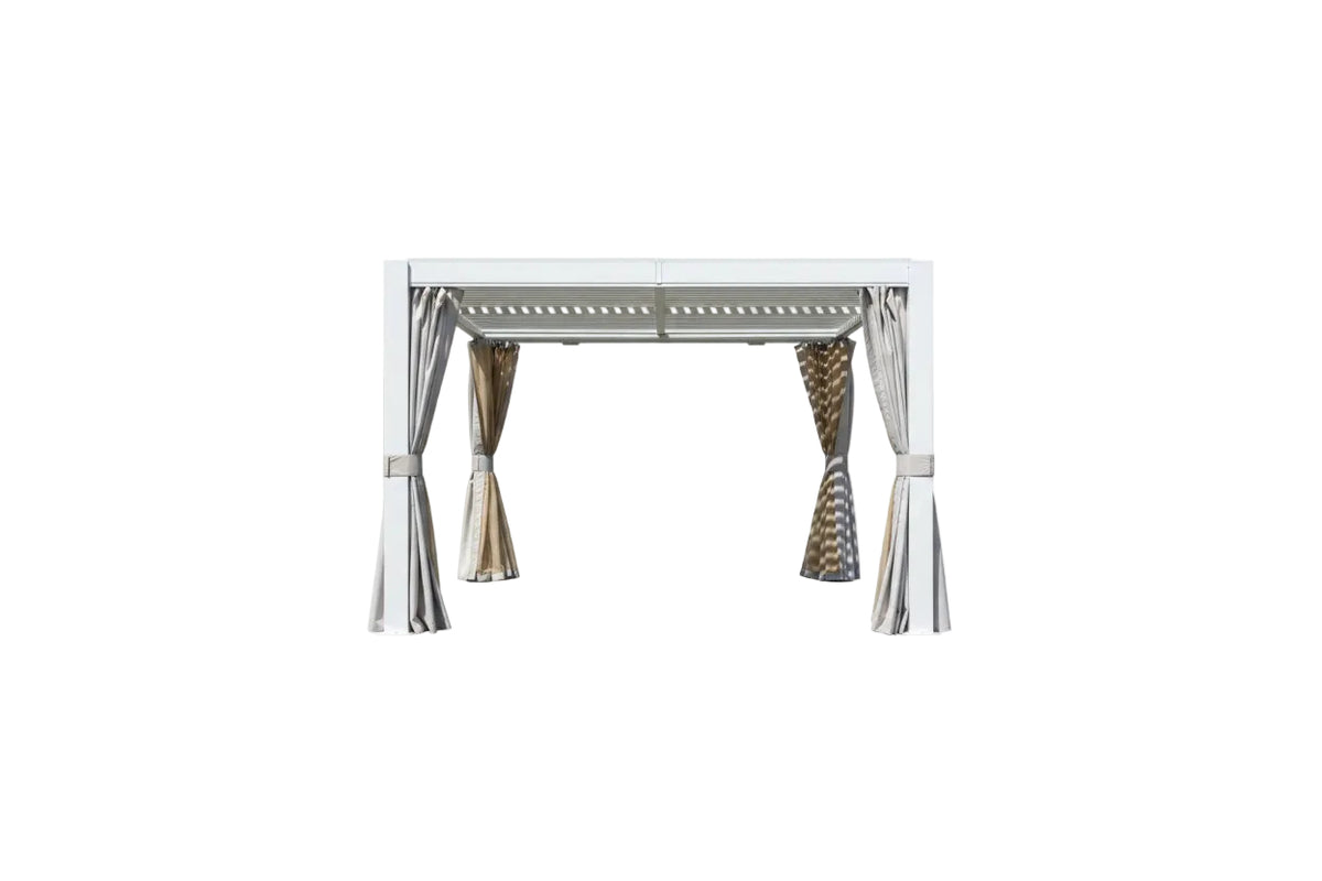 10x12 FT Outdoor Louvered Pergola with Adjustable Louvers