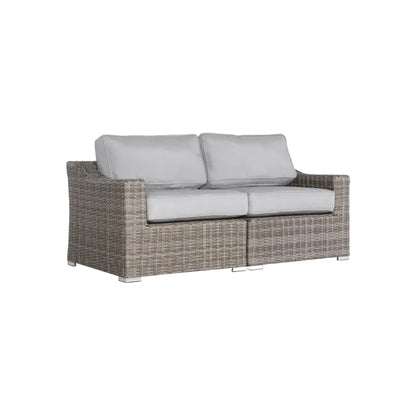 Fully Assembled 66" Wide Outdoor Wicker Loveseat with Plush Cushions