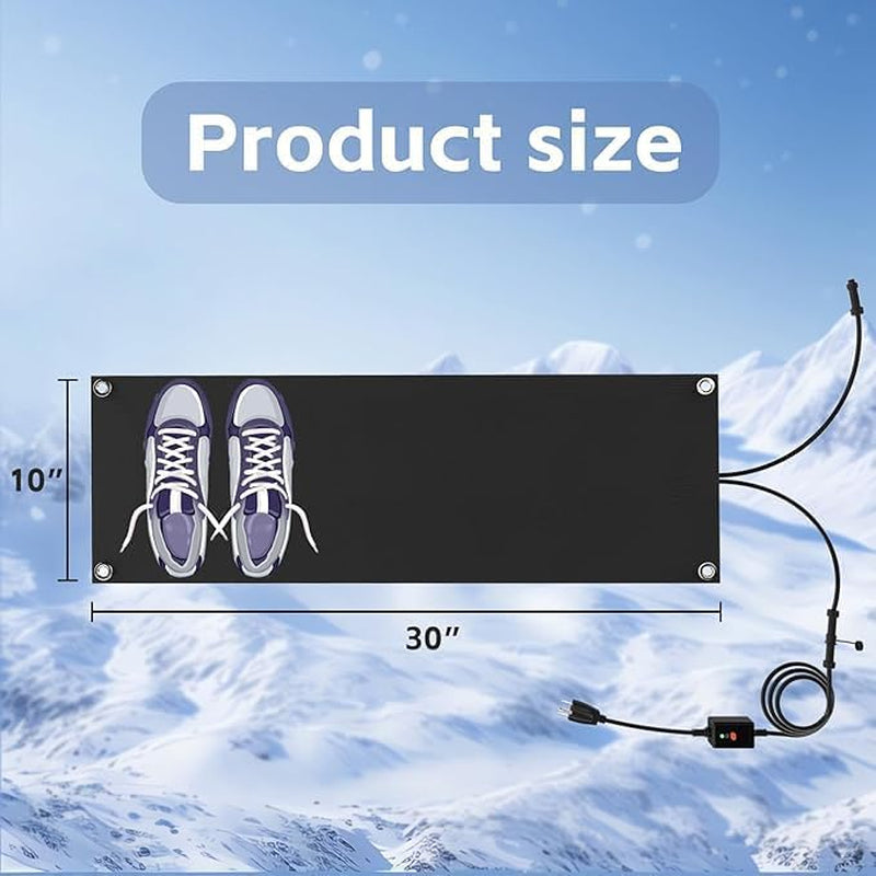 Snow Melting Mats, Heated Outdoor Mats for Walkways, Electric Snow Melting Mats for Decks and Sidewalks, Trusted No-Slip Snow and Ice Melt Heated Sidewalk Mat (10 X 30) 4PCS