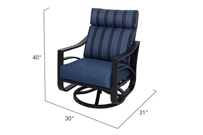 Jarvis Aluminum Swivel Rocking Chair Set of 2