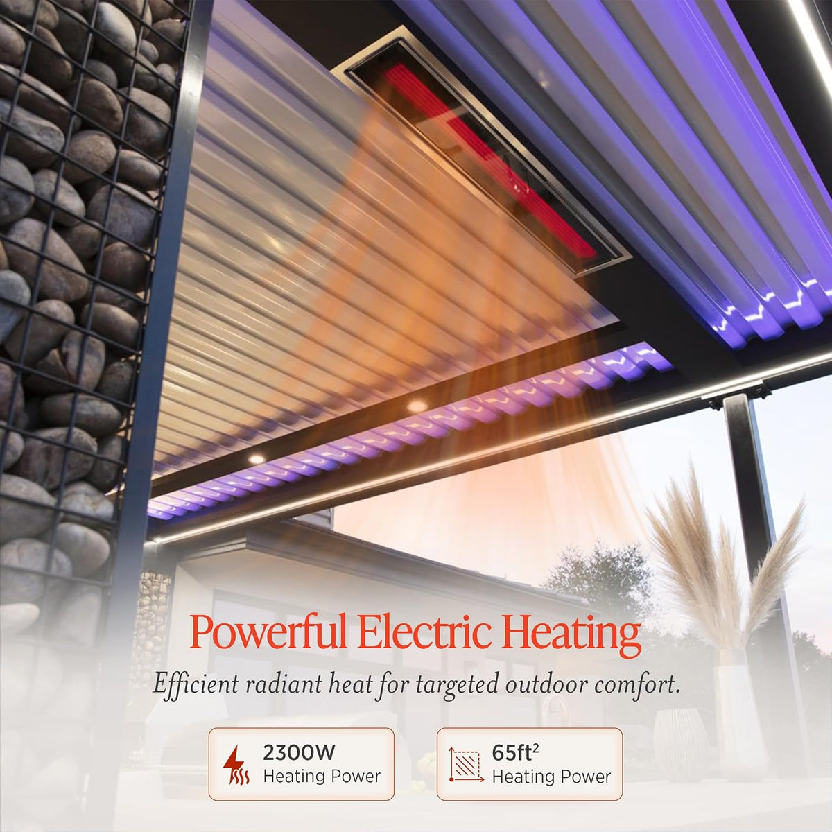 Bromic Platinum Smart Heat 2300W Electric Patio Heater - Radiant Infrared, 220V-240V, White Finish - BH0320007