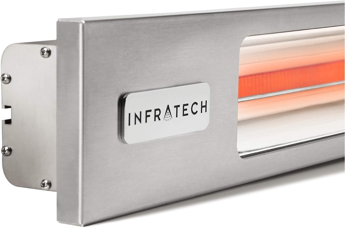 SL-2424 SS Slimline Series Single Element Electric Patio Heater 42.5" Long, 2400 Watts, 240 Volts, Silver Finish