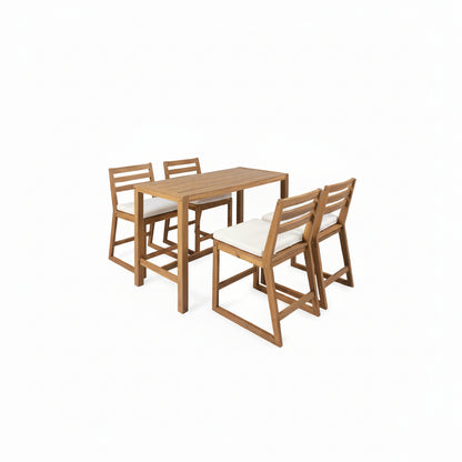 Patio Bar Set With Ergonomic Chairs