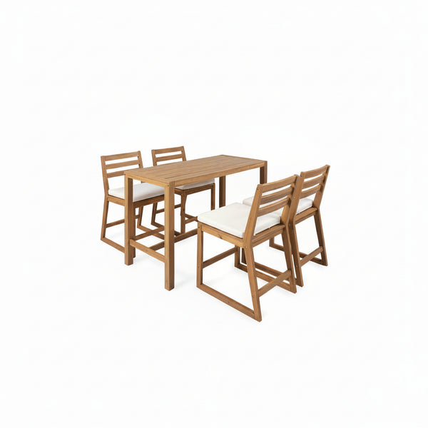 Patio Bar Set With Ergonomic Chairs